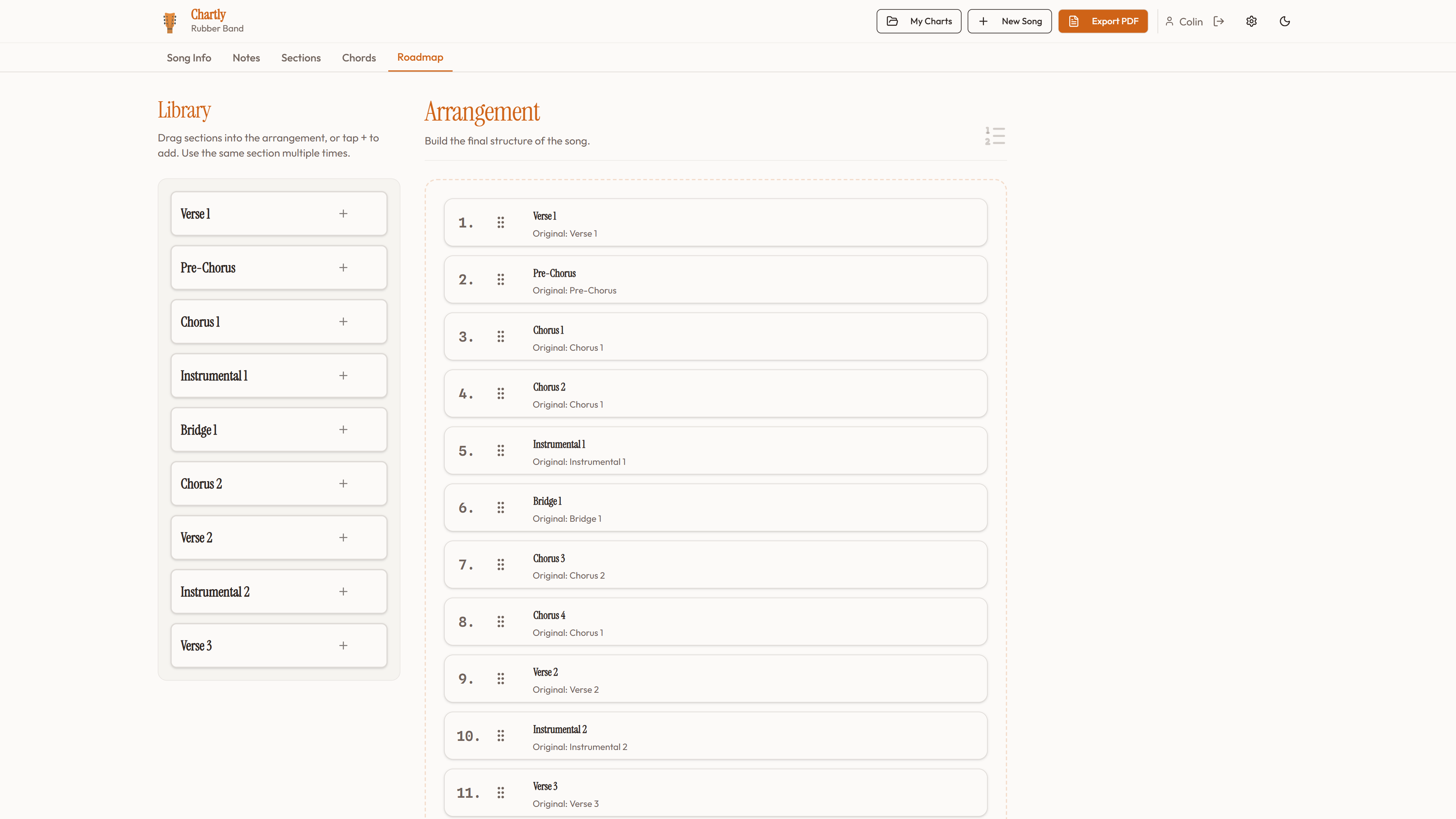 Chartly chord chart app